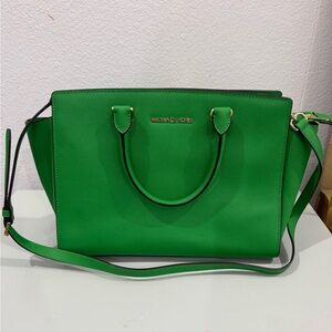 Michael Kors Vibrant Green Satchel